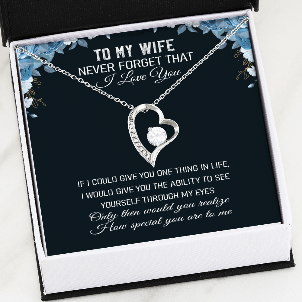 Never Forget That I Love You - Forever Love Necklace Message Card