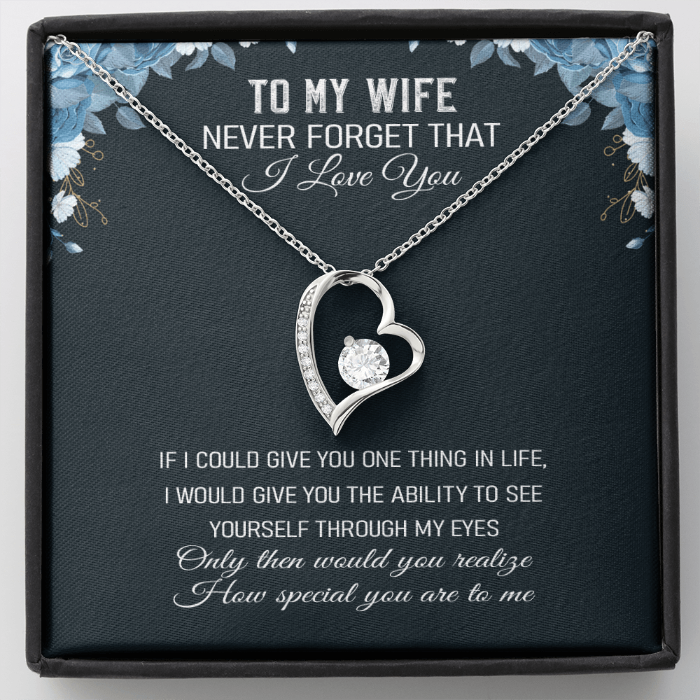 Never Forget That I Love You - Forever Love Necklace Message Card