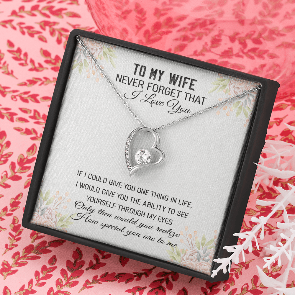 Never Forget That I Love You - Forever Love Necklace Message Card