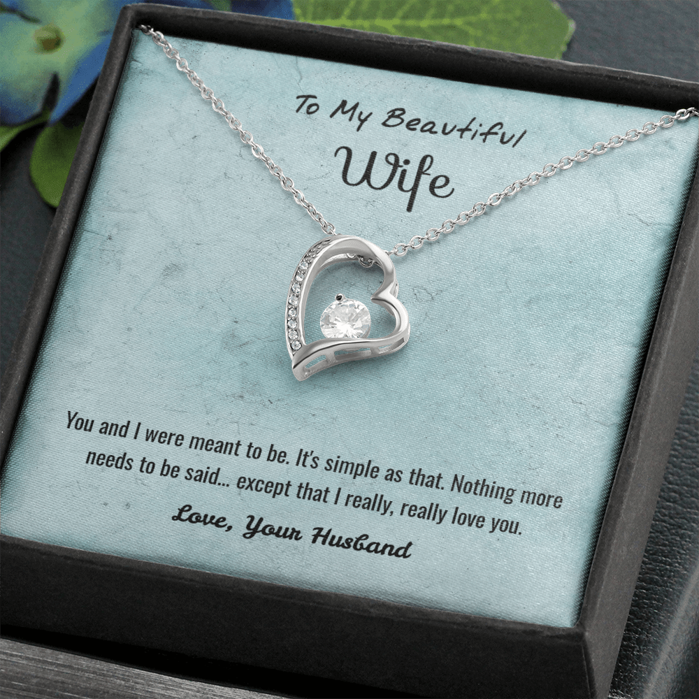 You and I Were Meant to Be - Forever Love Necklace Message Card