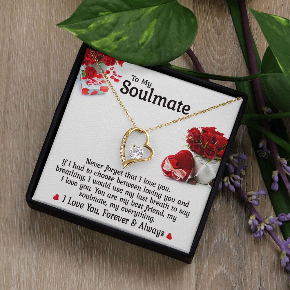 Gift For My Soulmate - Never Forget My Love - Forever Love Necklace - Gift For Wife For Birthday, Anniversary, Christmas, Mother's Day, Valentines Day