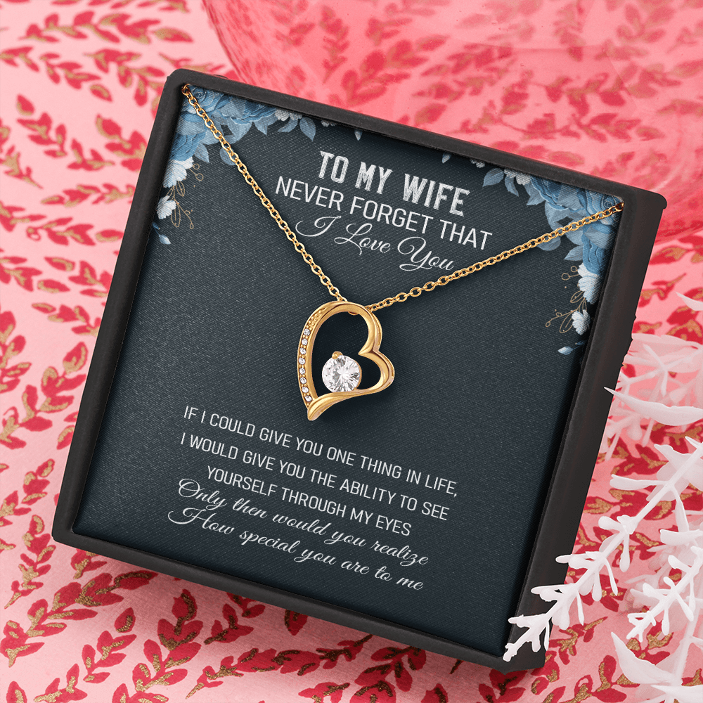 Never Forget That I Love You - Forever Love Necklace Message Card