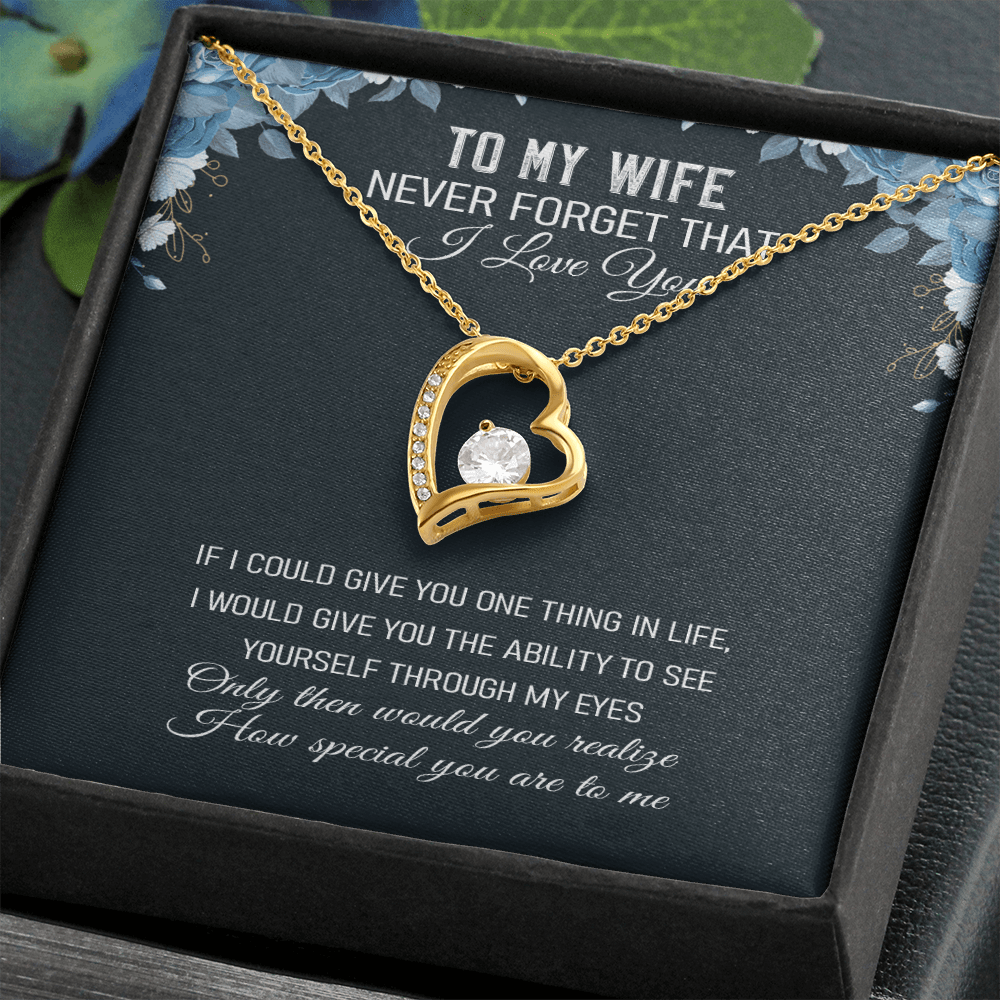 Never Forget That I Love You - Forever Love Necklace Message Card