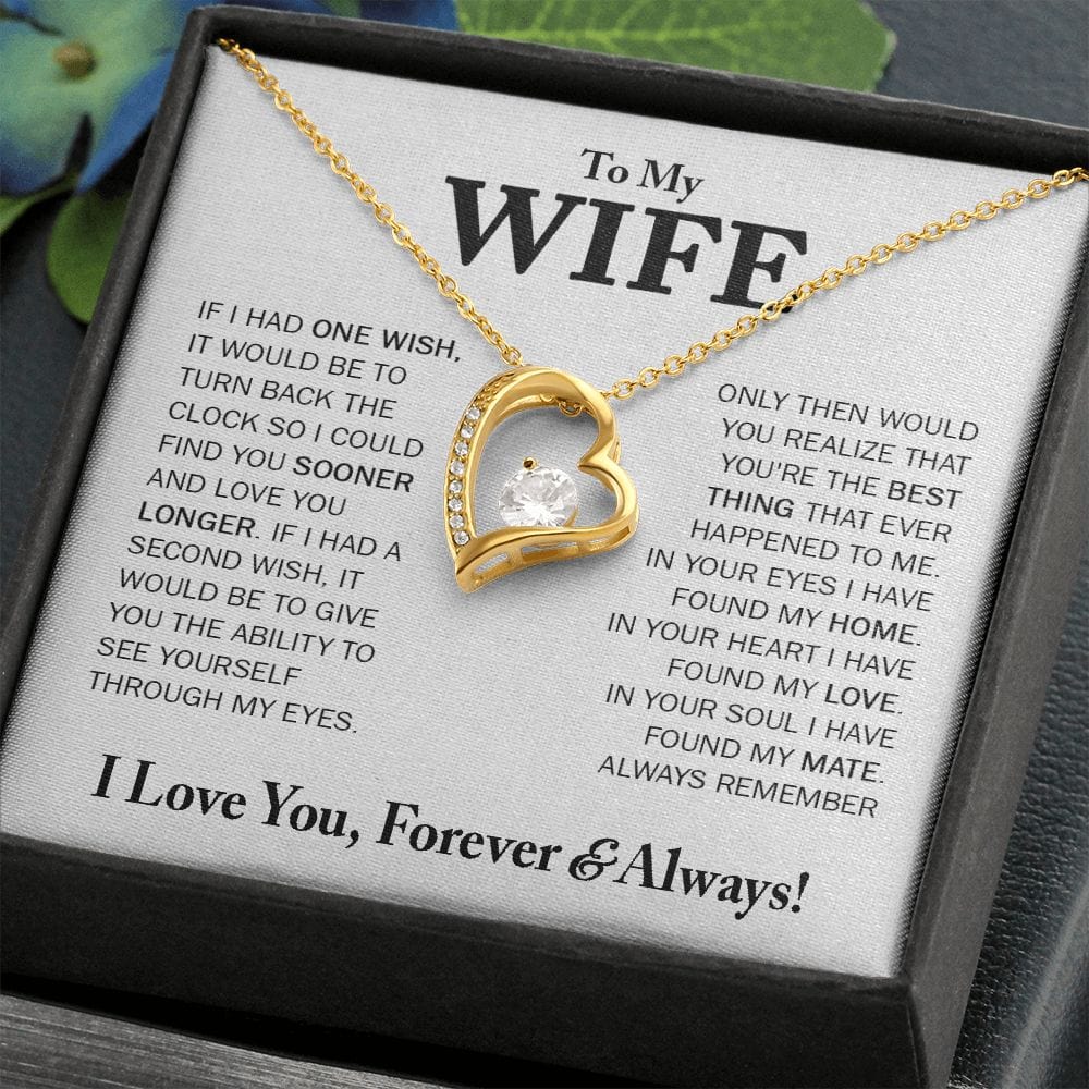 To My Wife Gift Silver Necklace & Personalised Message Gift Box Wife  Christmas | eBay