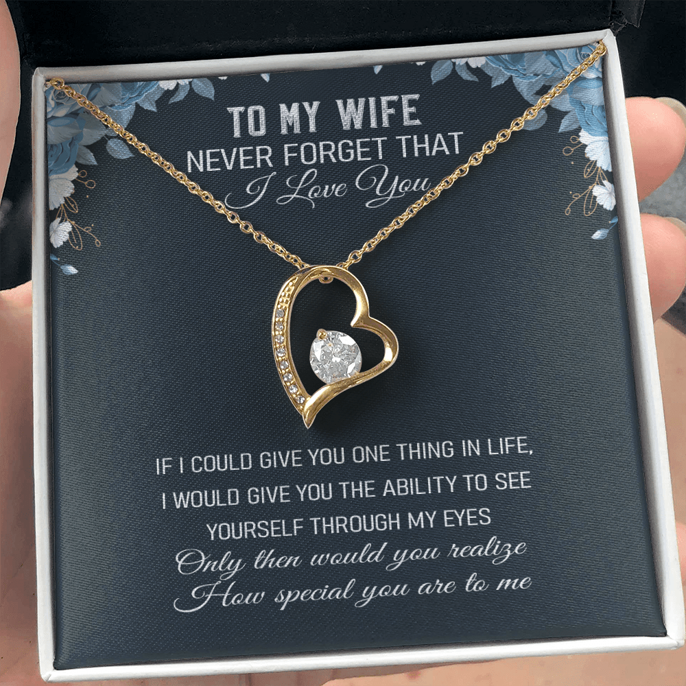 Never Forget That I Love You - Forever Love Necklace Message Card