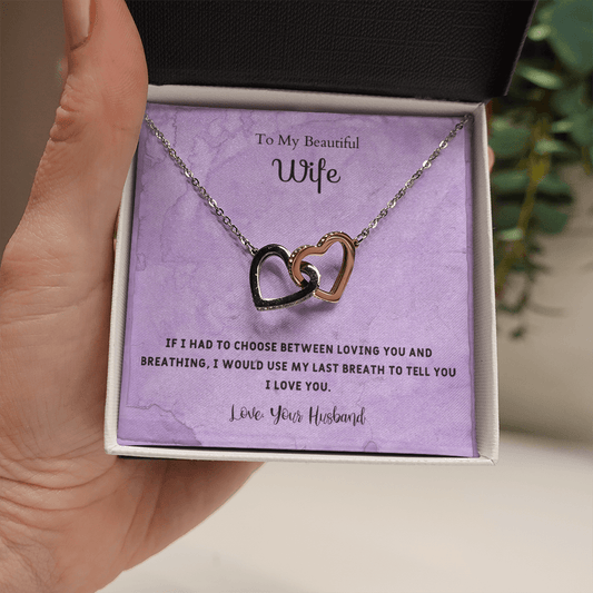If I Had to Choose - Interlocking Hearts Necklace Message Card