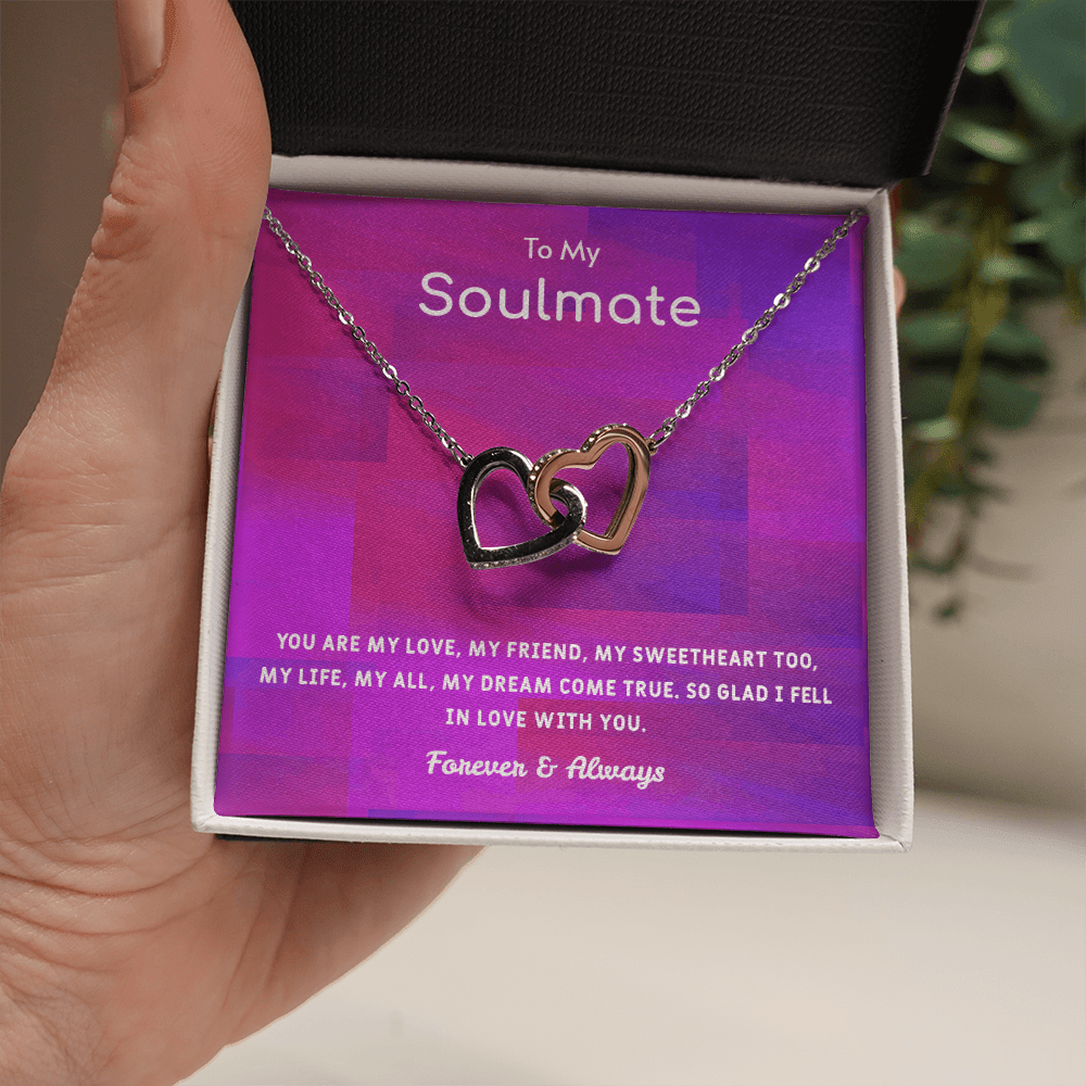 You are my love - Interlocking Hearts Necklace Message Card