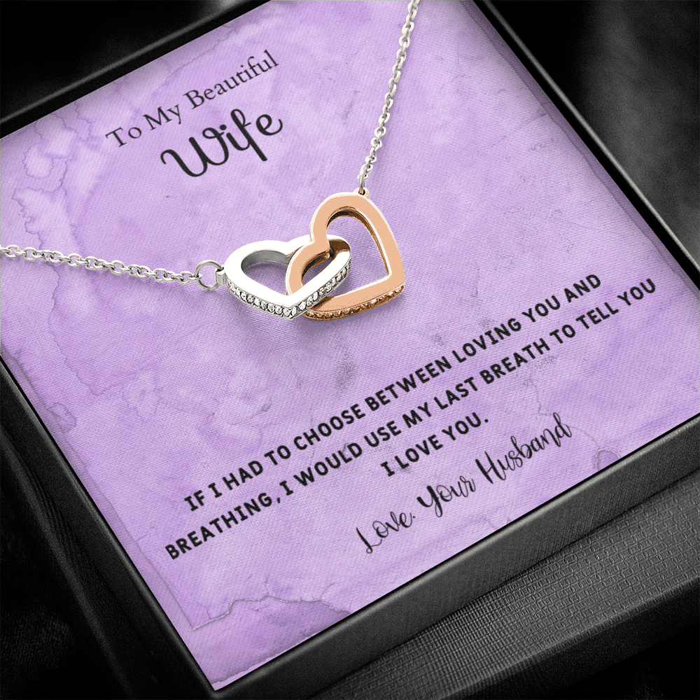 If I Had to Choose - Interlocking Hearts Necklace Message Card