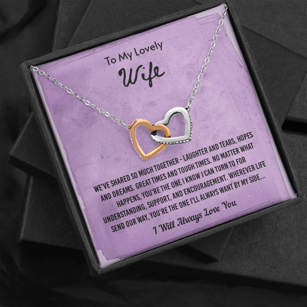 We've Shared So Much Together - nterlocking Hearts Necklace Message Card