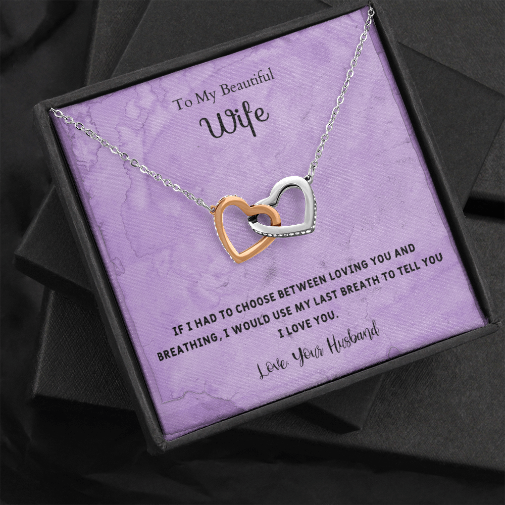If I Had to Choose - Interlocking Hearts Necklace Message Card