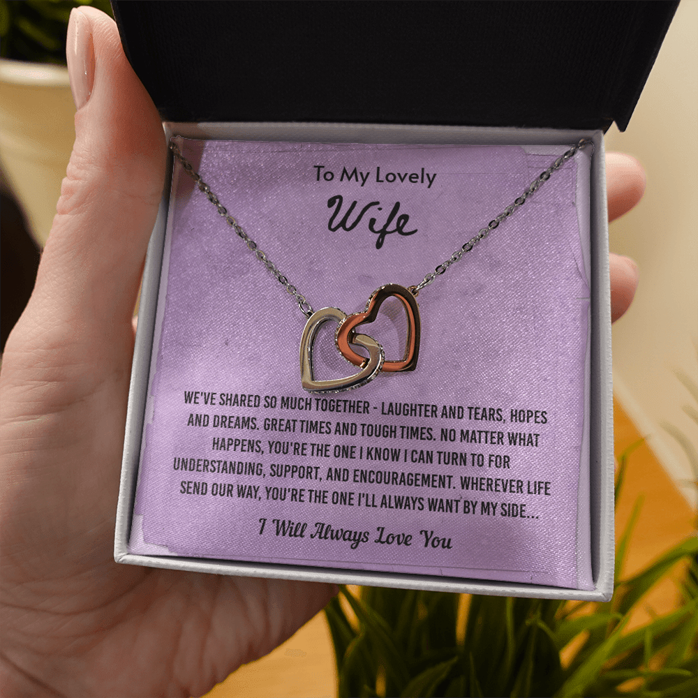 We've Shared So Much Together - nterlocking Hearts Necklace Message Card