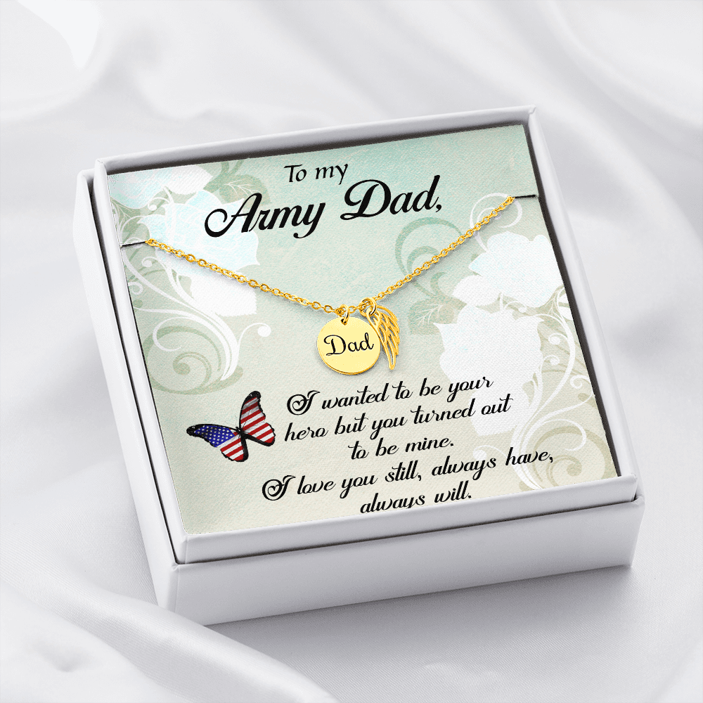 Gift for Army Dad Hero Necklace