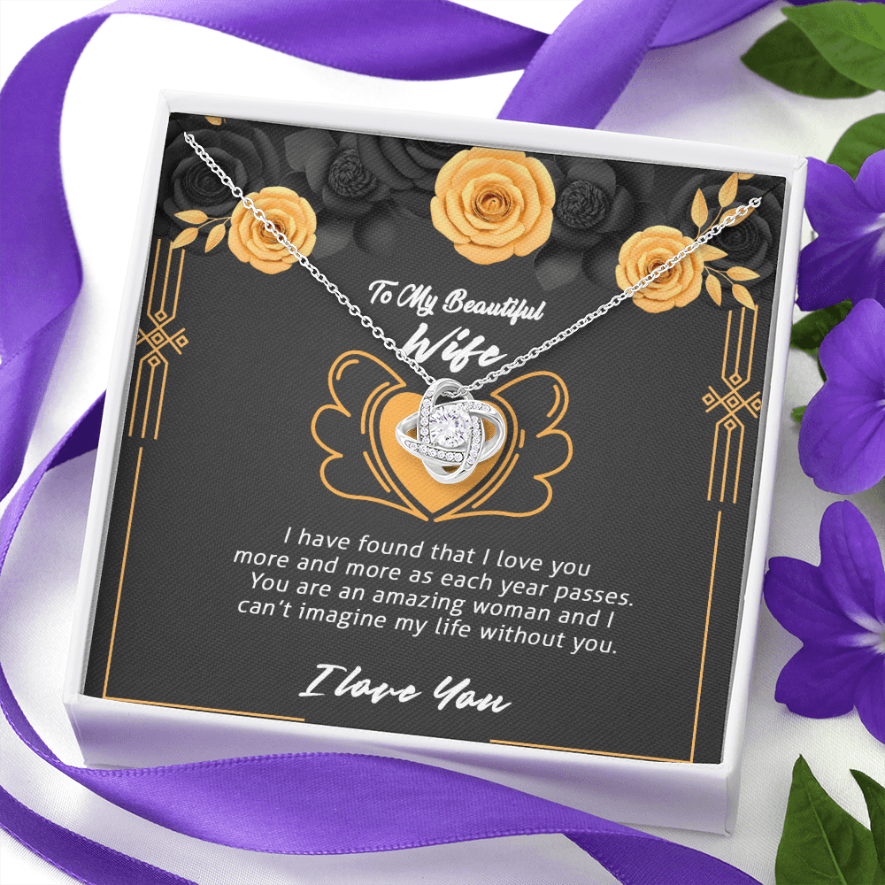 Wife - I Have Found - Love Knot Necklace Message Card