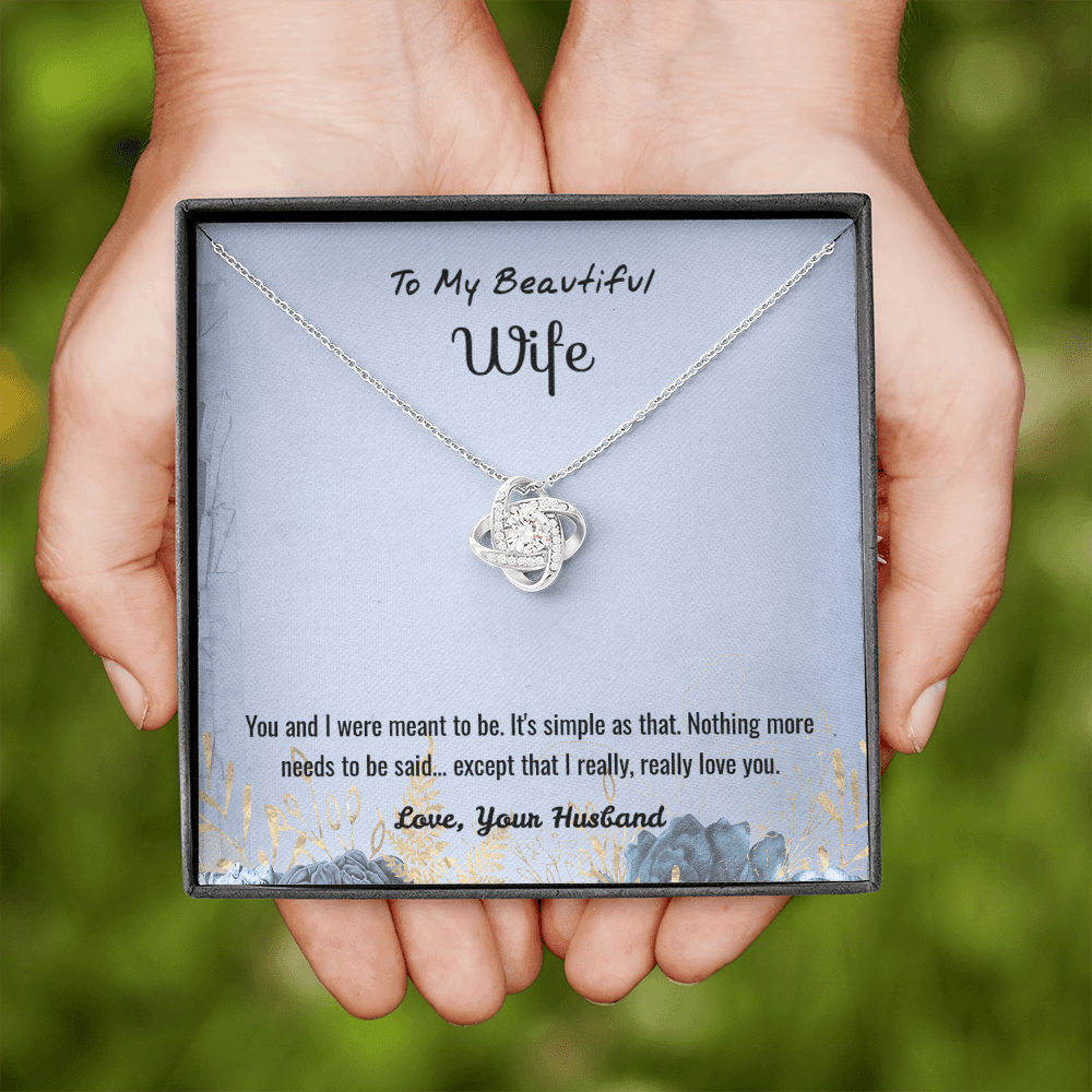 You and I Were Meant to Be - Love Knot Necklace Message Card