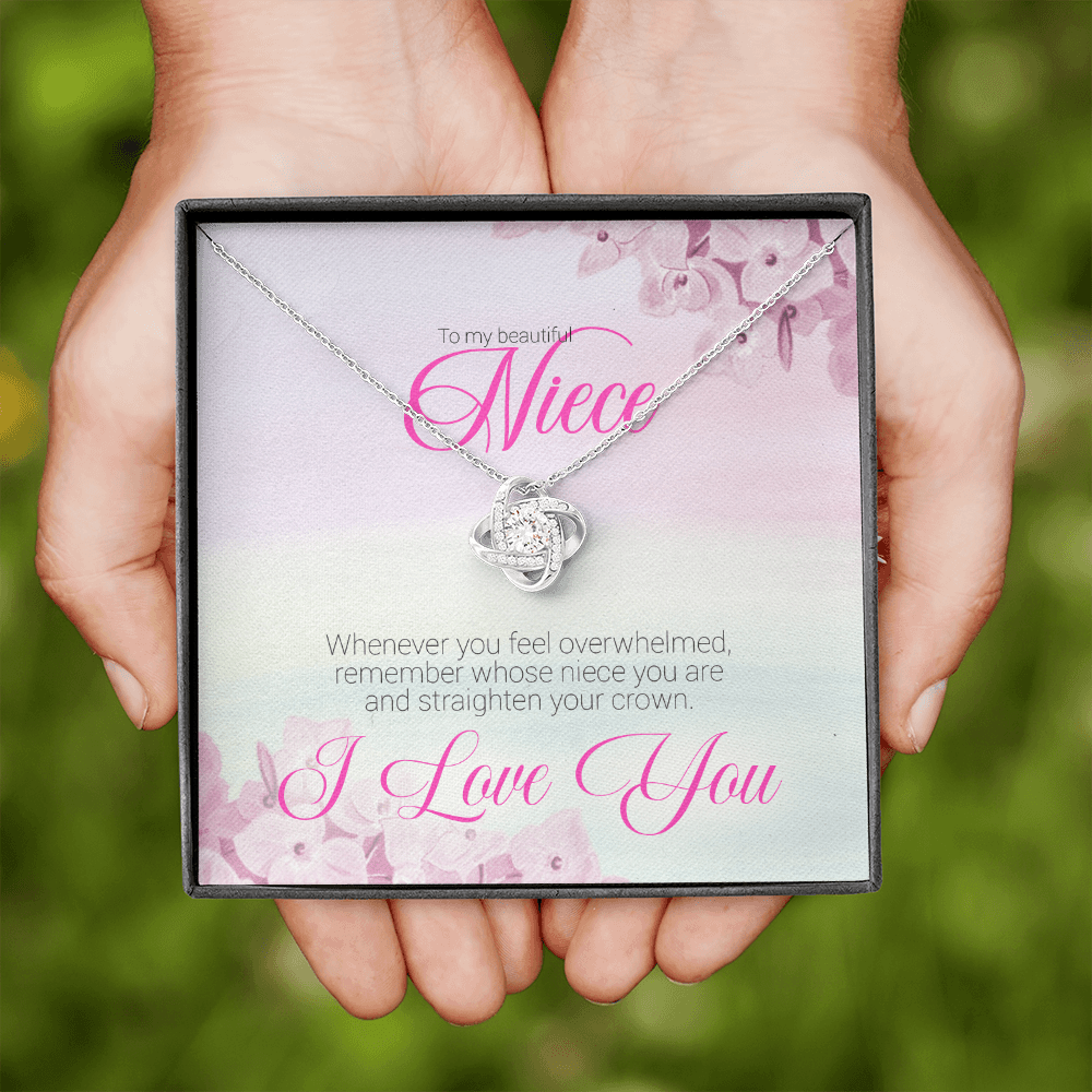 My Beautiful Niece - Love Knot Necklace Message Card