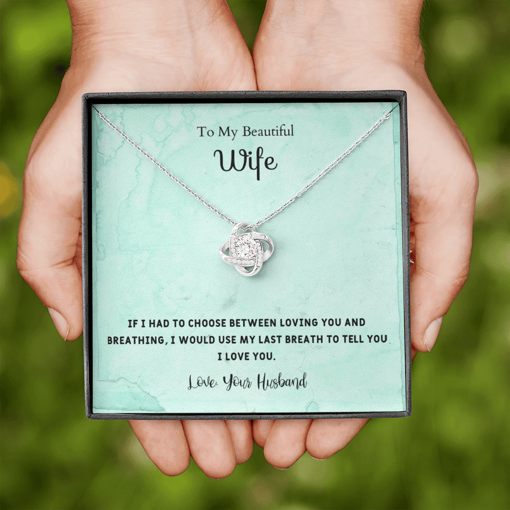 If I Had to Choose - Love Knot Necklace Message Card