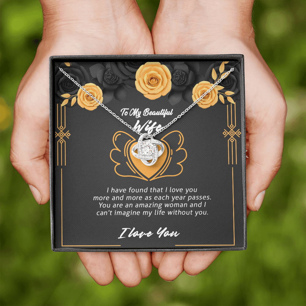 Wife - I Have Found - Love Knot Necklace Message Card