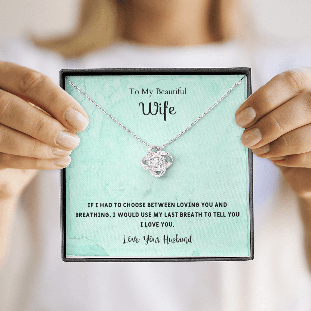 If I Had to Choose - Love Knot Necklace Message Card