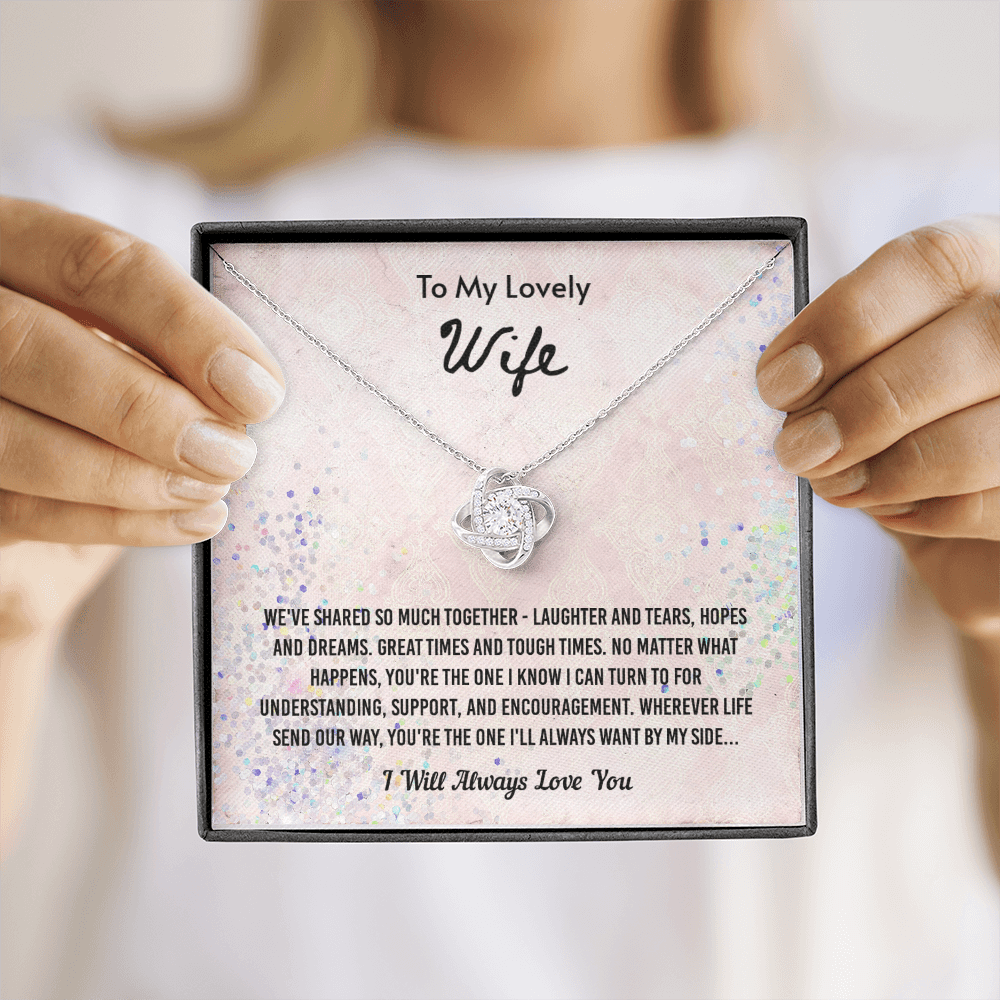 We've Shared So Much Together - Love Knot Necklace Message Card