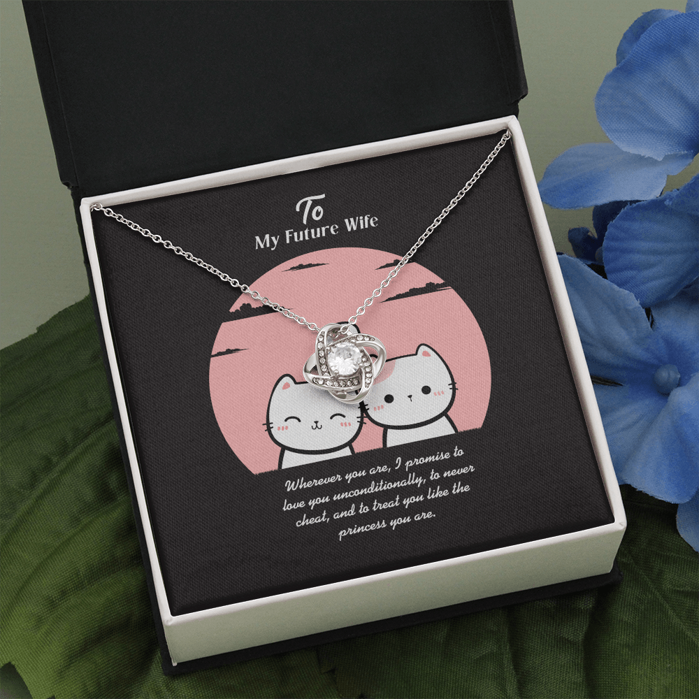 Future Wife - Wherever You Are - Love Knot Necklace Message Card