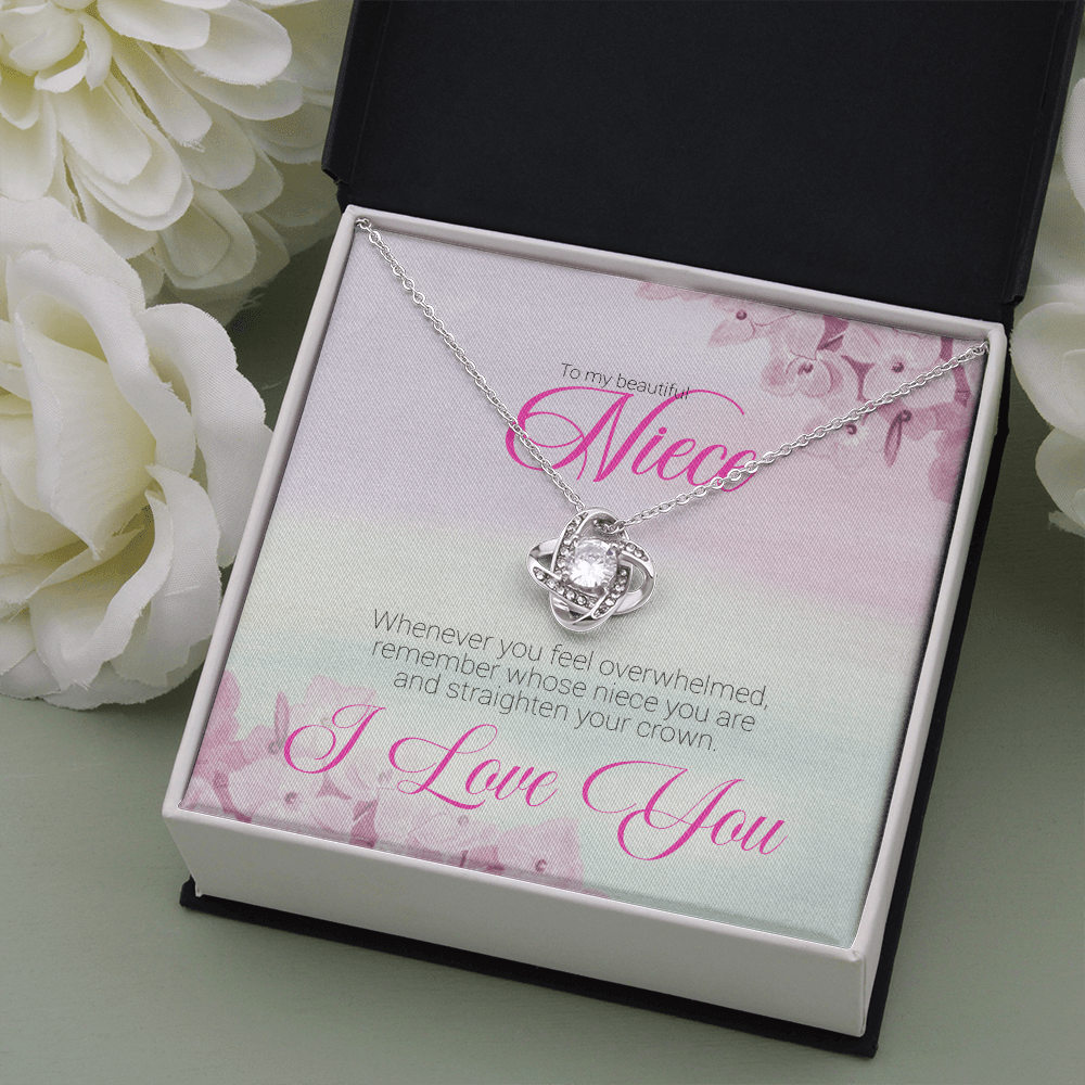 My Beautiful Niece - Love Knot Necklace Message Card