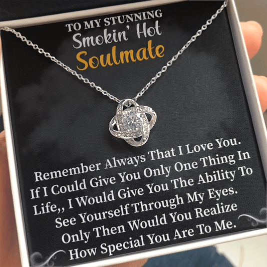 Soulmate - Remember Always That I Love You Love Knot Necklace Message Card
