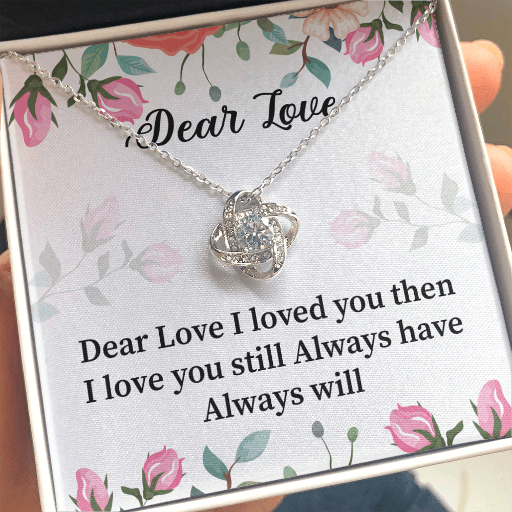 Dear Love - I Loved You Then - Love Knot Necklace Message Card