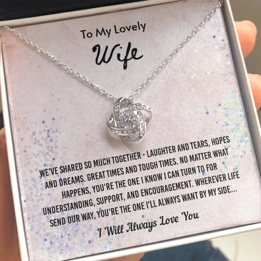 We've Shared So Much Together - Love Knot Necklace Message Card