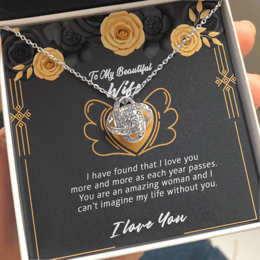 Wife - I Have Found - Love Knot Necklace Message Card