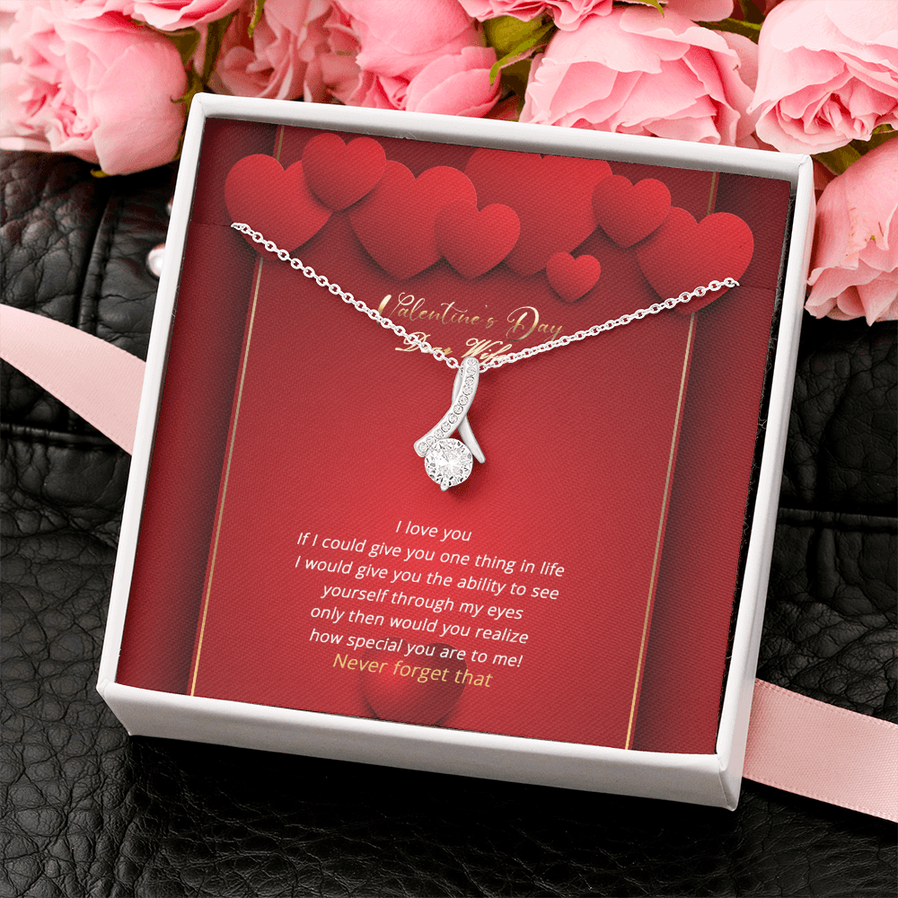Wife - Valentine's Day I Love You - Alluring Beauty Infinity Necklace Message Card