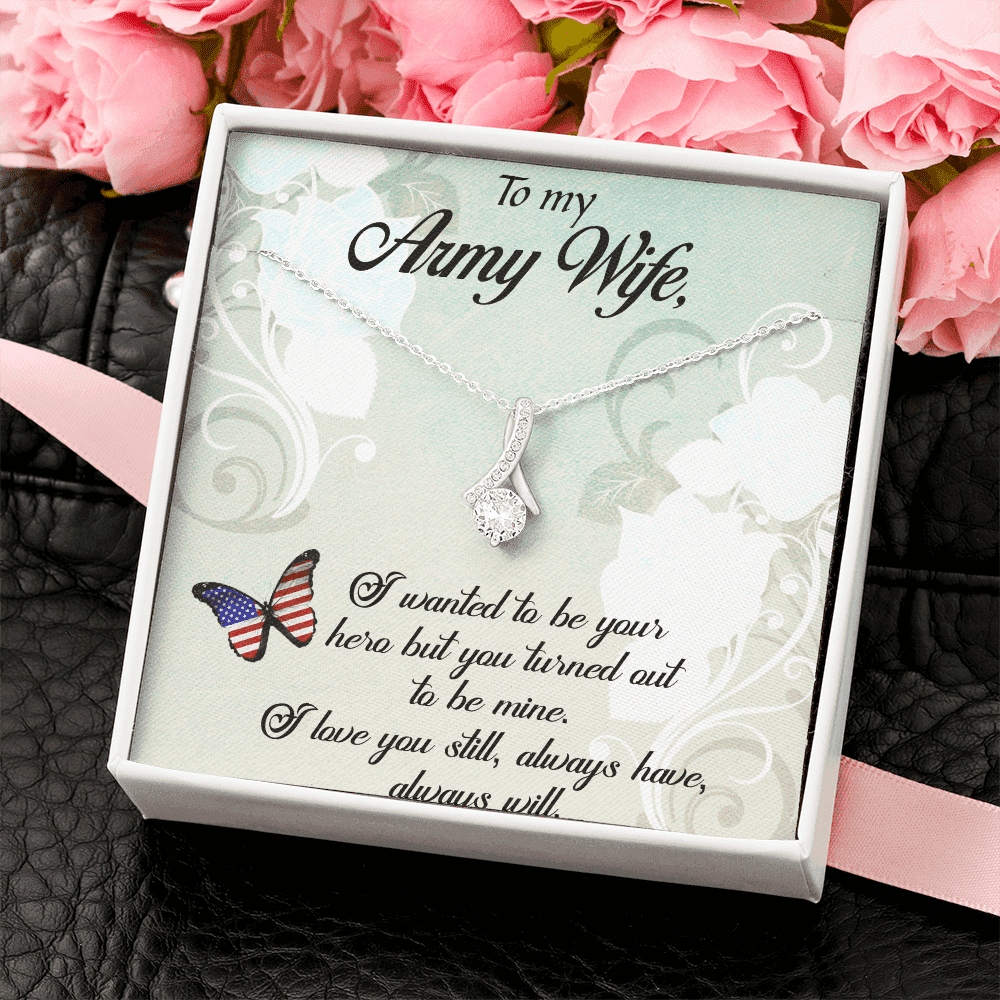 Gift for Army Wife Hero Necklace