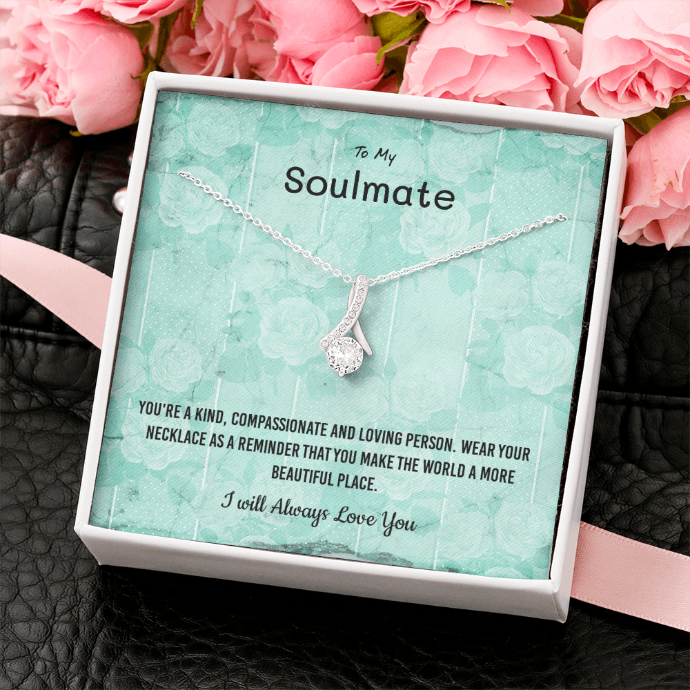 You're a kind, compassionate and loving person - Alluring Beauty Infinity Necklace Message Card