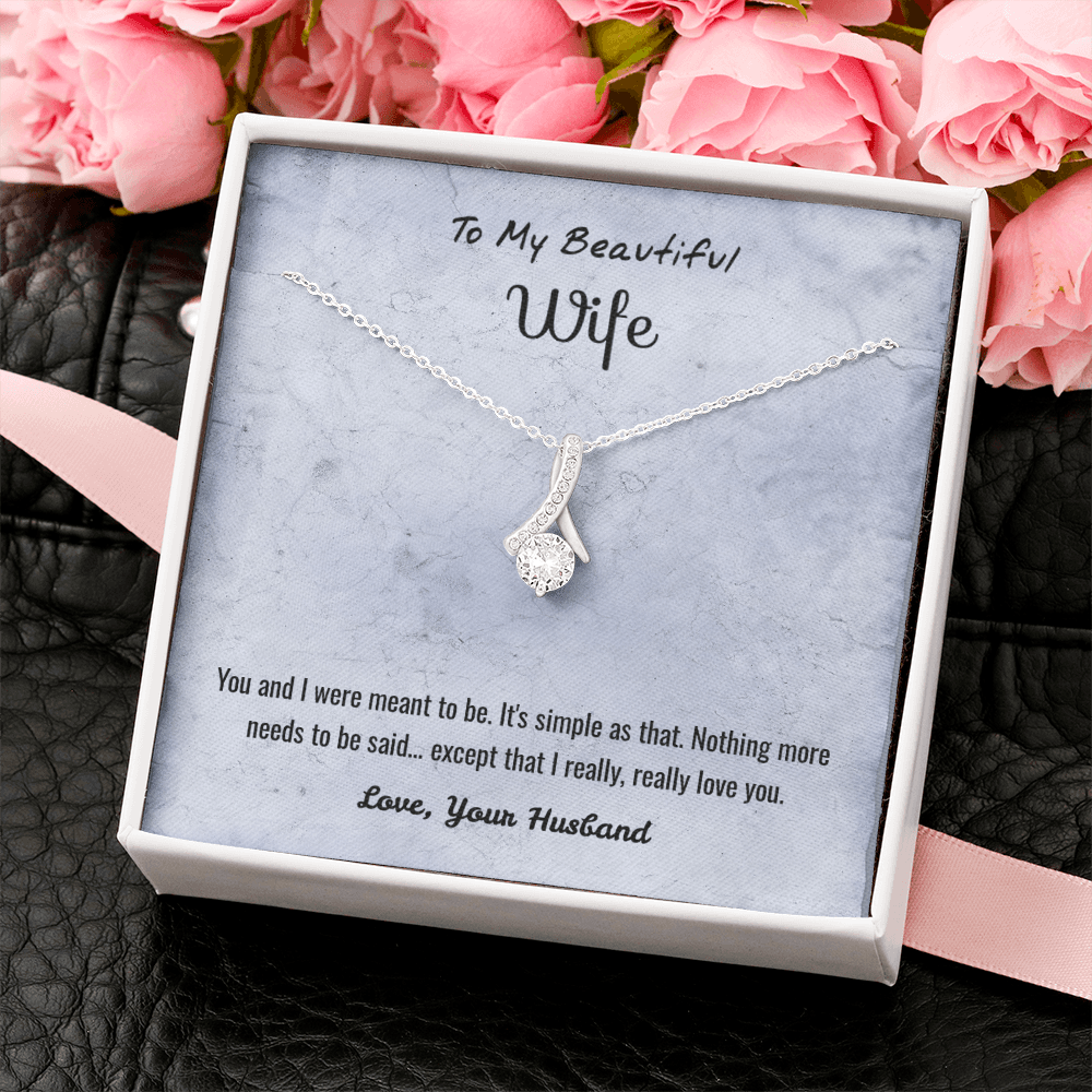 You and I Were Meant to Be - Alluring Beauty Infinity Necklace Message Card