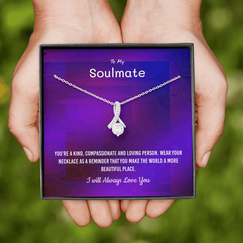 You're a kind, compassionate and loving person - Alluring Beauty Infinity Necklace Message Card