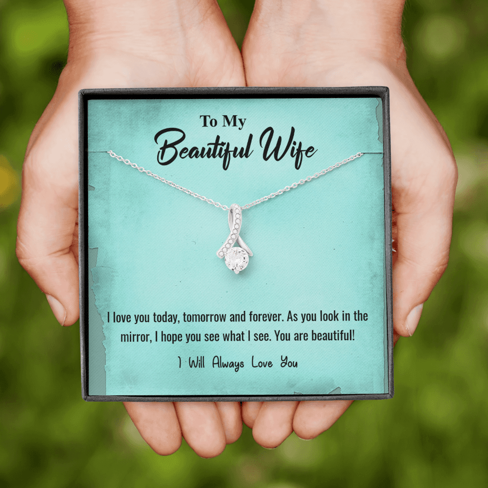 I Love You Today - Alluring Beauty Infinity Necklace Message Card