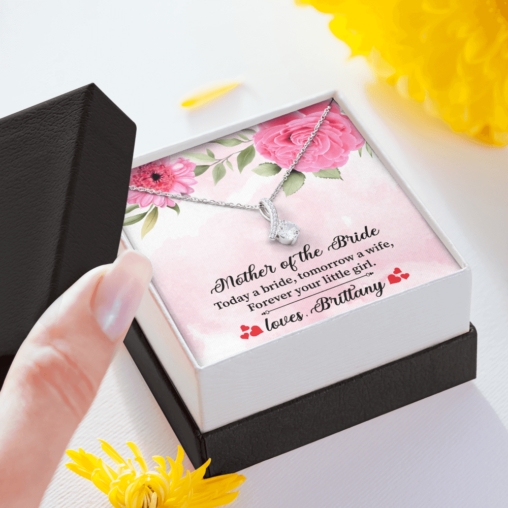 Mother Of The Bride - Today A Bride - Alluring Beauty Infinity Necklace Message Card