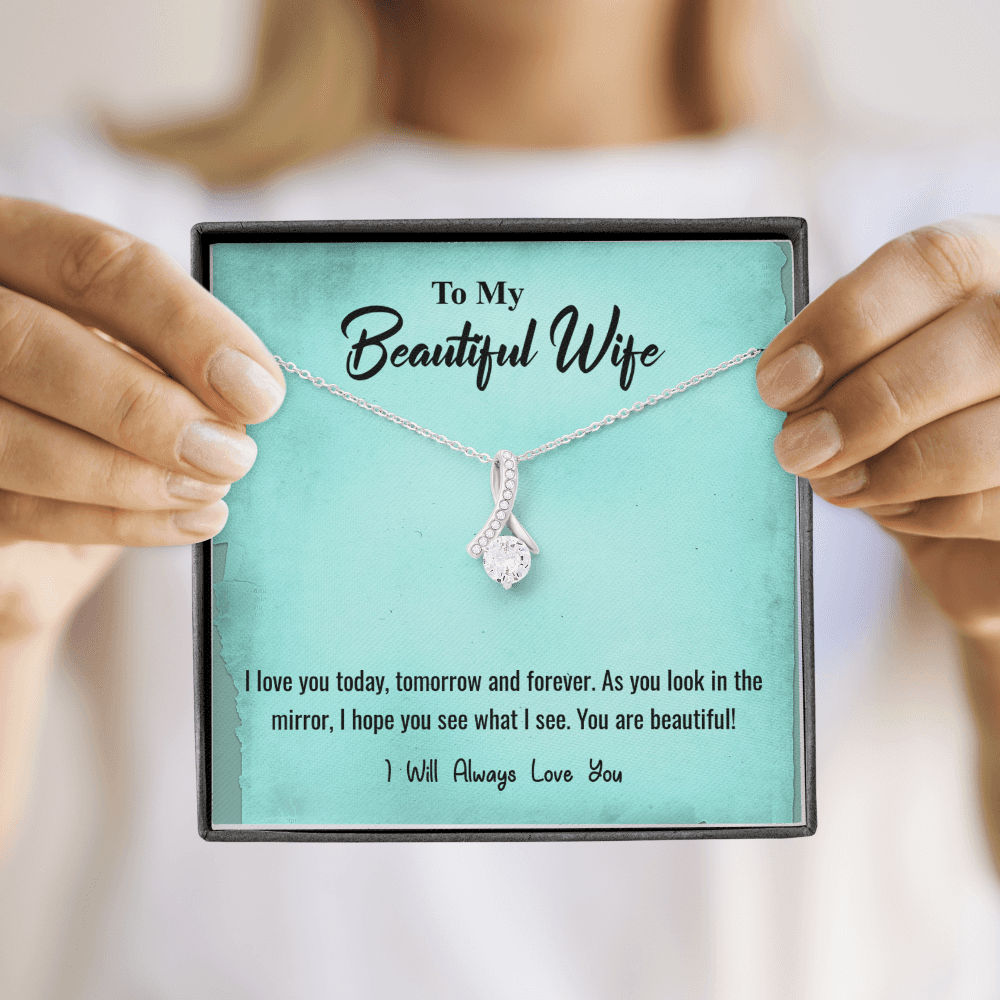 I Love You Today - Alluring Beauty Infinity Necklace Message Card
