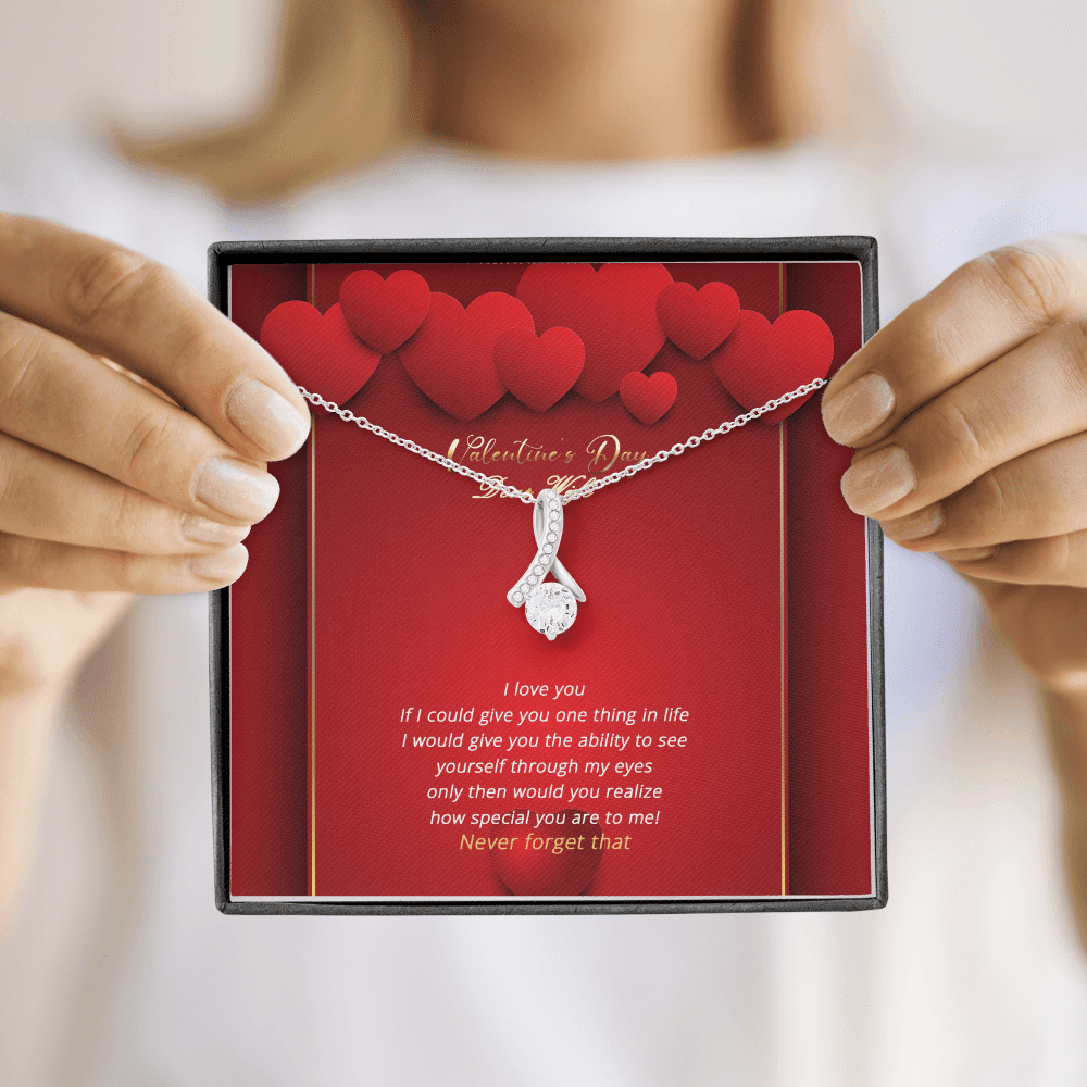 Wife - Valentine's Day I Love You - Alluring Beauty Infinity Necklace Message Card