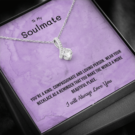 You're a kind, compassionate and loving person - Alluring Beauty Infinity Necklace Message Card