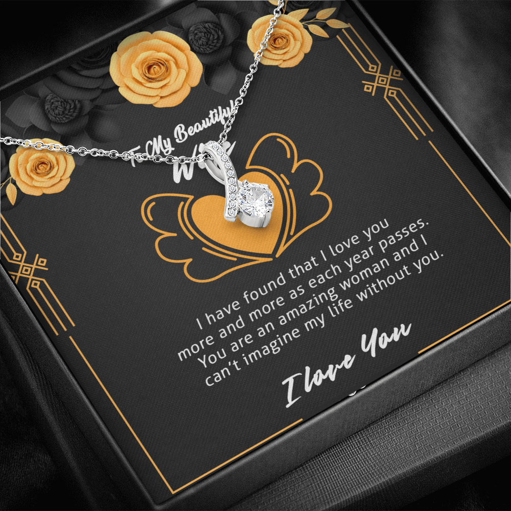 Wife - I Have Found - Alluring Beauty Infinity Necklace Message Card