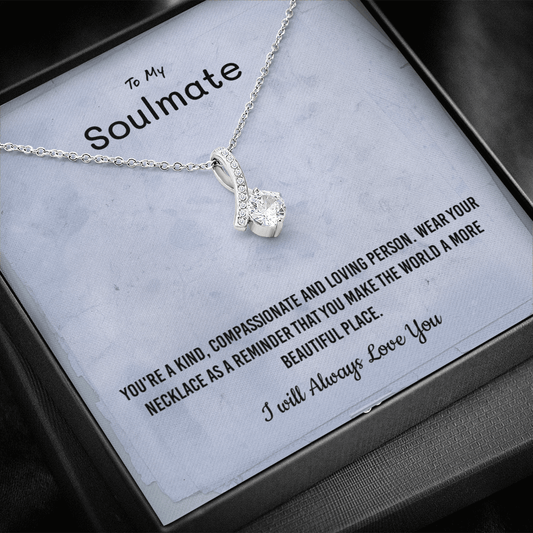 You're a kind, compassionate and loving person - Alluring Beauty Infinity Necklace Message Card