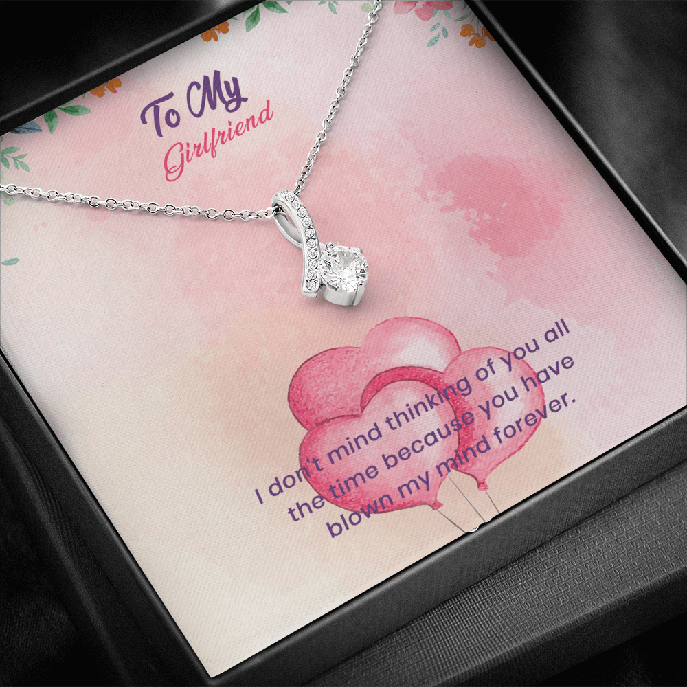 Girlfriend - I Don't Mind Thinking Of You - Alluring Beauty Infinity Necklace Message Card