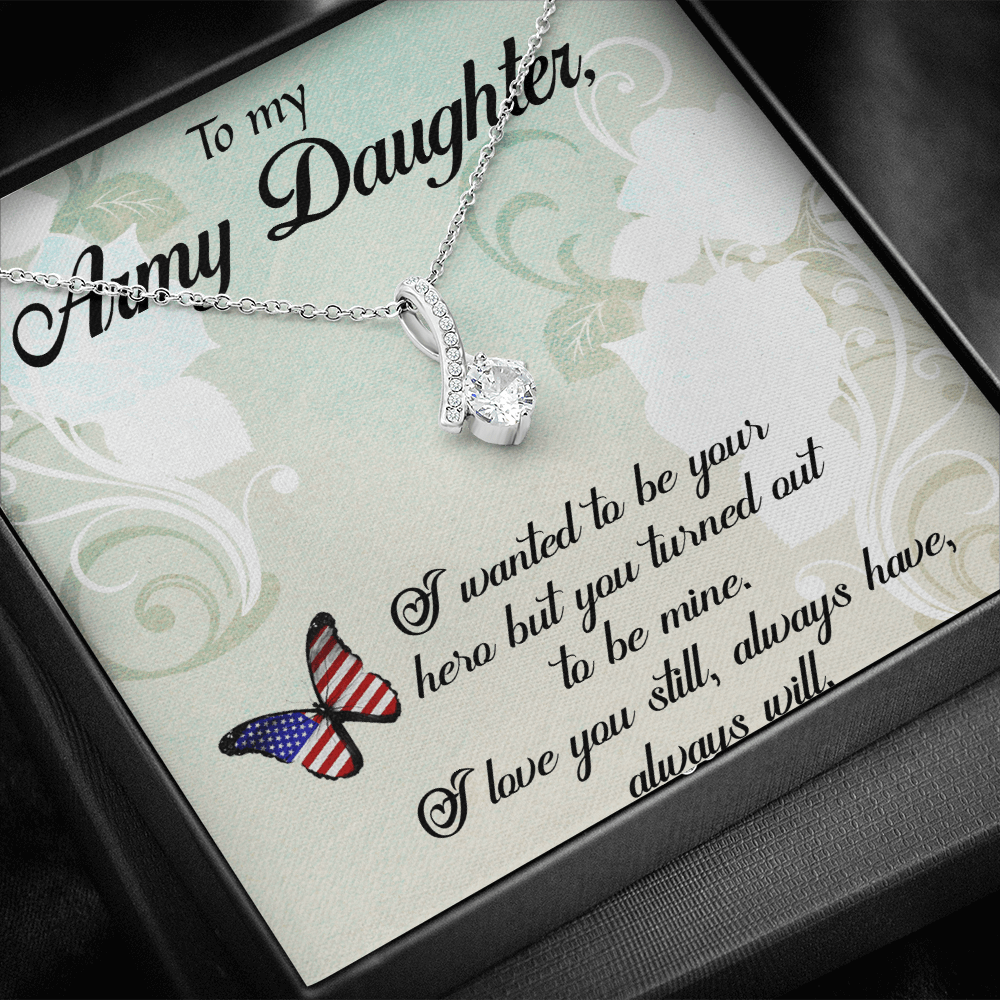 Gift for Army Daughter Hero Necklace