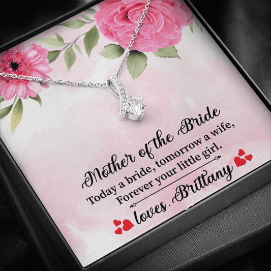 Mother Of The Bride - Today A Bride - Alluring Beauty Infinity Necklace Message Card