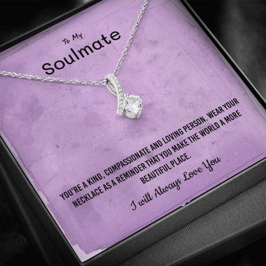 You're a kind, compassionate and loving person - Alluring Beauty Infinity Necklace Message Card