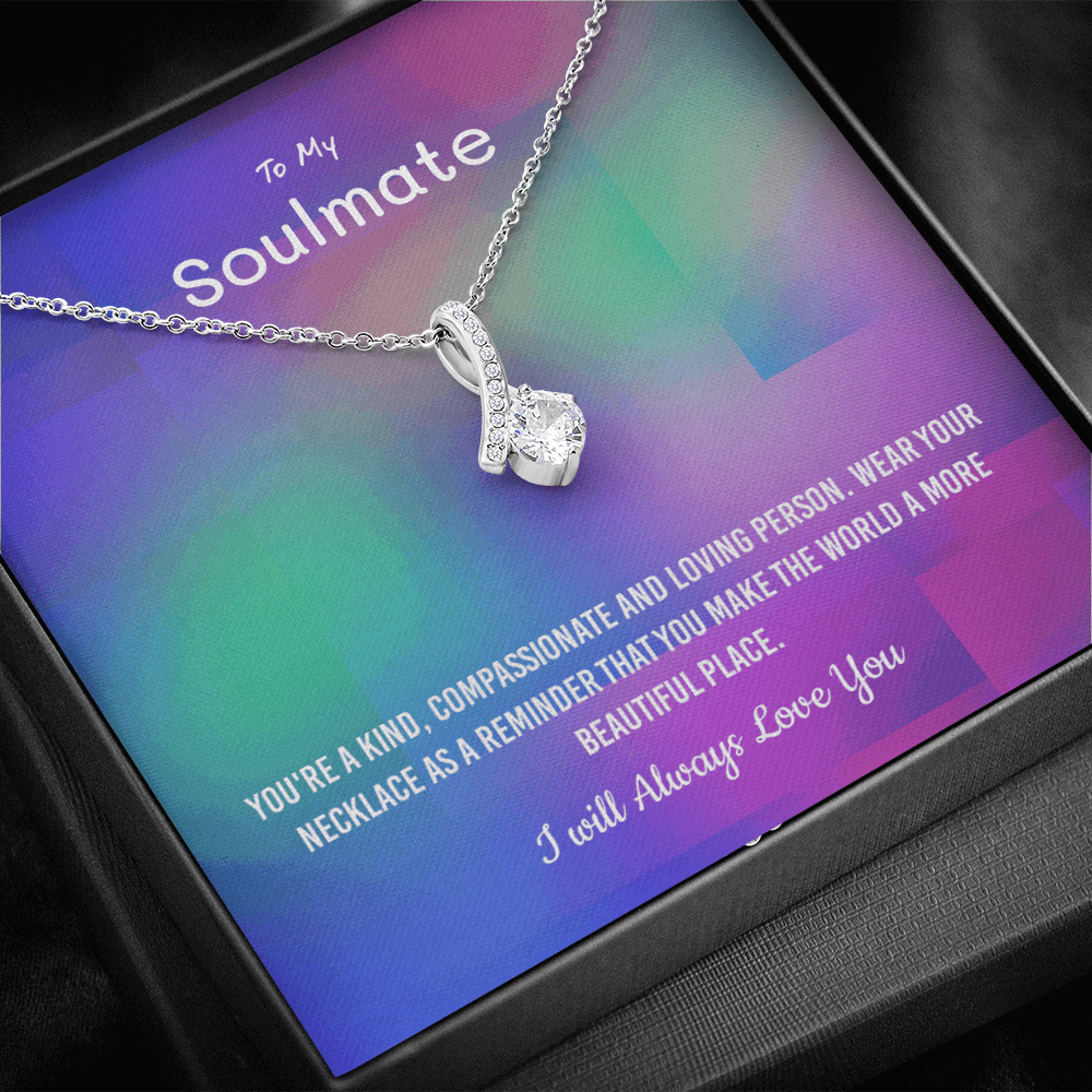 You're a kind, compassionate and loving person - Alluring Beauty Infinity Necklace Message Card