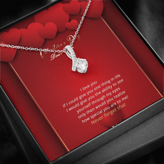 Wife - Valentine's Day I Love You - Alluring Beauty Infinity Necklace Message Card