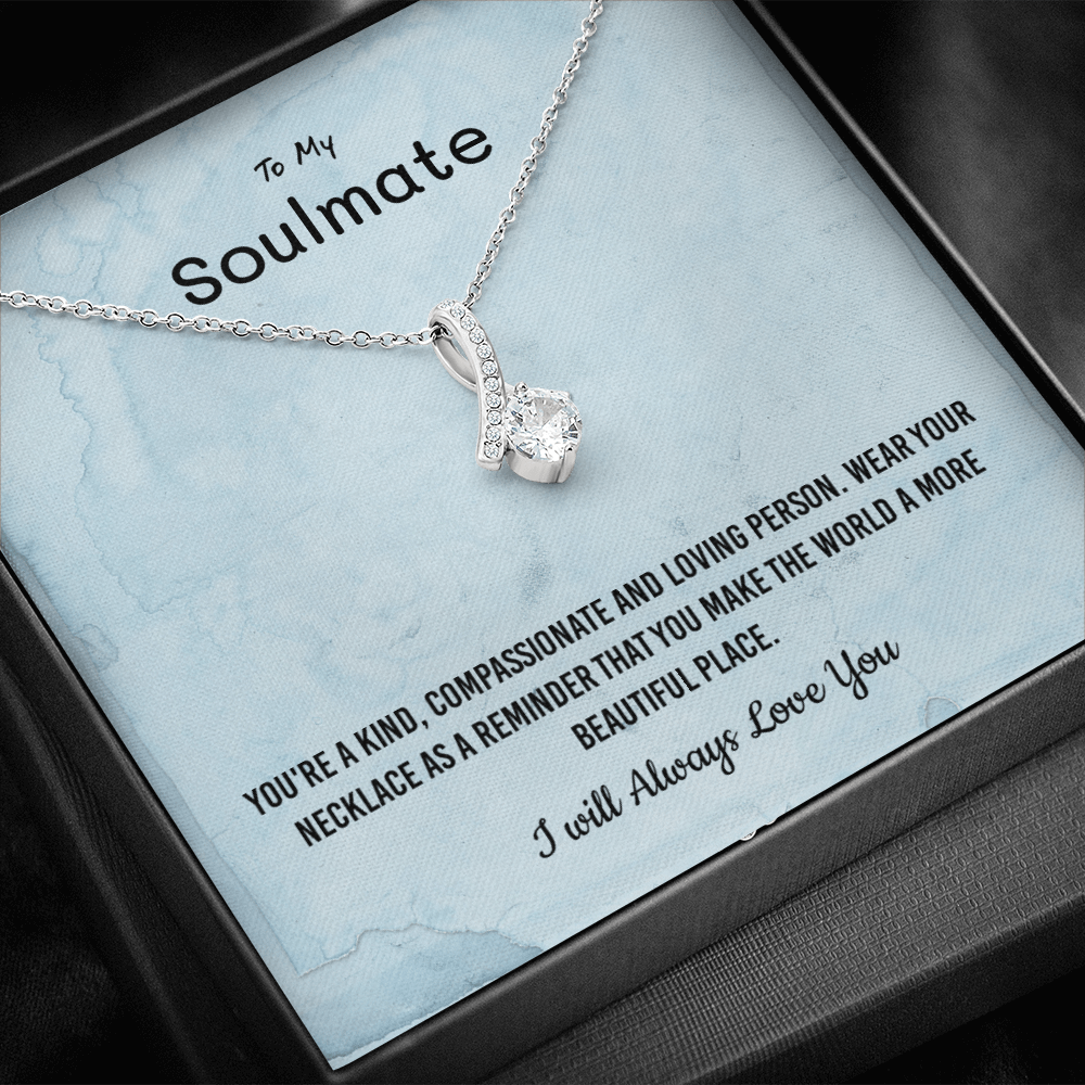 You're a kind, compassionate and loving person - Alluring Beauty Infinity Necklace Message Card