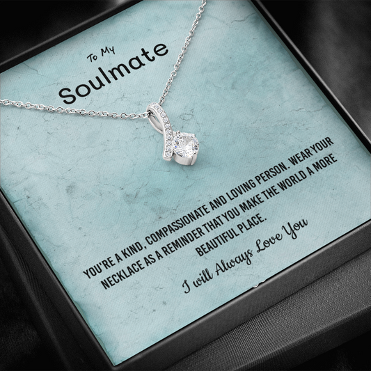 You're a kind, compassionate and loving person - Alluring Beauty Infinity Necklace Message Card