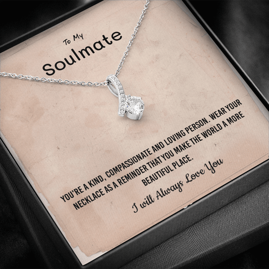 You're a kind, compassionate and loving person - Alluring Beauty Infinity Necklace Message Card